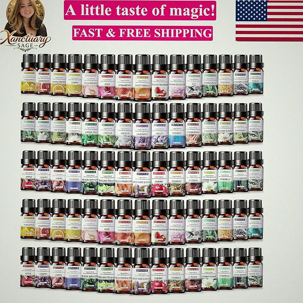 42 Pcs Essential Oil Set for Diffuser 10ml Each Fragrance Oil for Candle Maki...