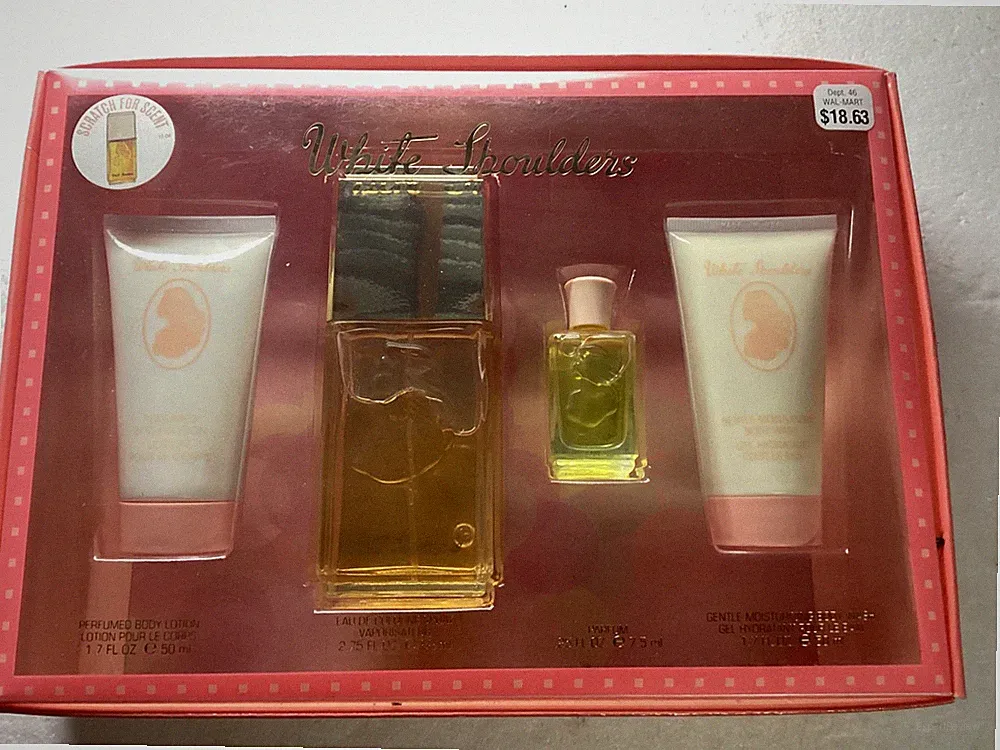 Older White Shoulders Gift Set, Eau du Cologne 2.75 oz, body wash lotion perfume